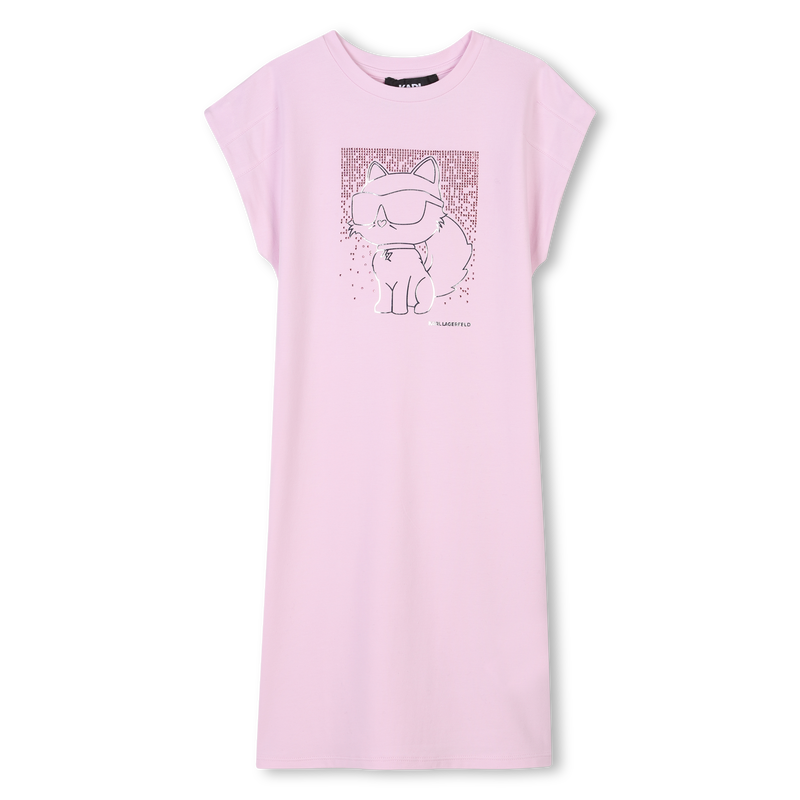 Vestido de manga curta KARL LAGERFELD KIDS 
                        GIRL