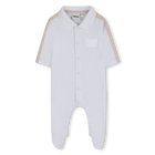 Pijama com fecho snap, BRANCO, hi-res
