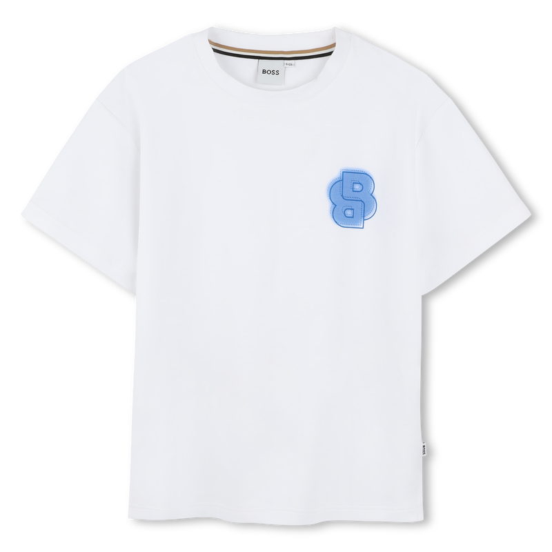 T-shirt manga curta em algod&atilde;o BOSS 
                        BOY
