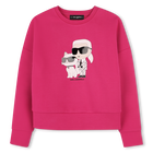 Sweatshirt com estampado KARL LAGERFELD KIDS 
                    GIRL