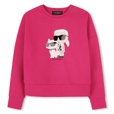 Sweatshirt com estampado KARL LAGERFELD KIDS GIRL