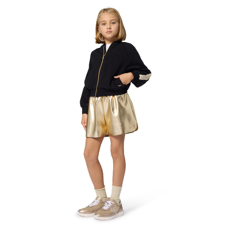 Shorts falsos dourados BOSS 
                        GIRL