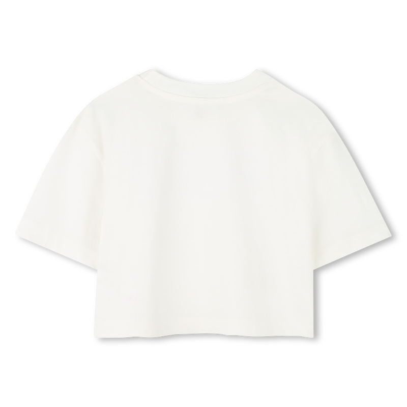 T-shirt bordada em algod&atilde;o MICHAEL KORS 
                        MENINA