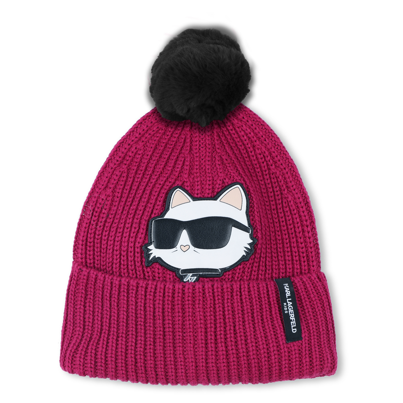 Conjunto de chap&eacute;u + aquecedor de pesco&ccedil;o KARL LAGERFELD KIDS 
                        GIRL