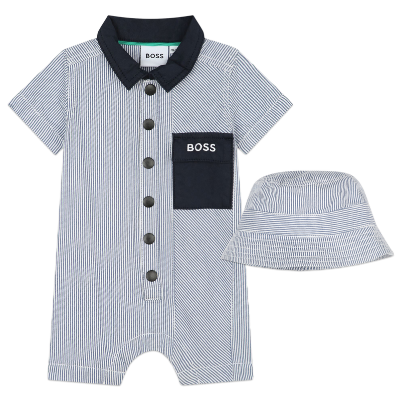 Conjunto de macacão e chapéu BOSS 
                    BOY