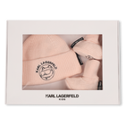 Conjunto de touca e pantufas KARL LAGERFELD KIDS 
                    MENINA