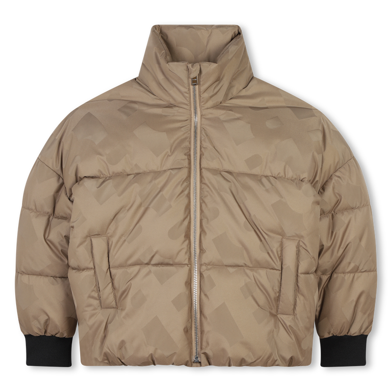 Blus&atilde;o com fecho e gola alta BOSS 
                        GIRL