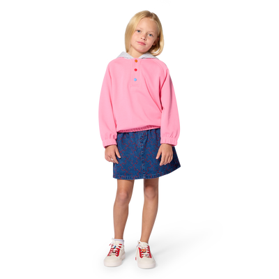 Saia de denim KENZO KIDS GIRL