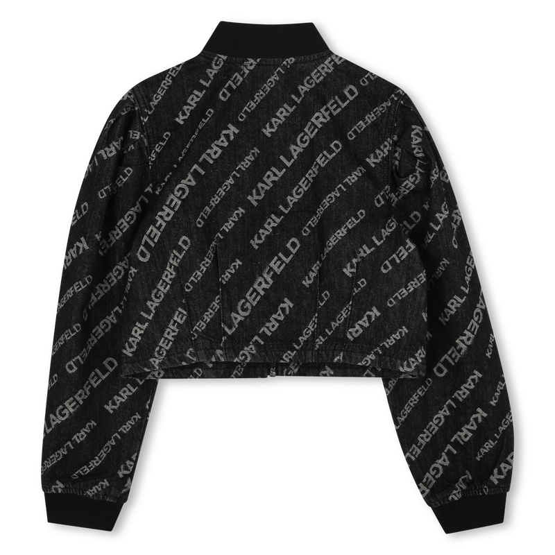 Jaqueta em ganga manga bal&atilde;o KARL LAGERFELD KIDS 
                        GIRL
