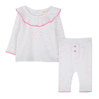 T-shirt com folhos e leggings BILLIEBLUSH 
                    MENINA