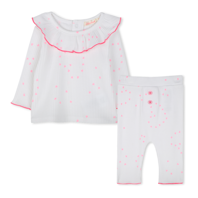 T-shirt com folhos e leggings BILLIEBLUSH 
                        MENINA