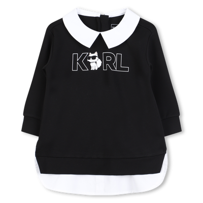 Vestido de manga comprida KARL LAGERFELD KIDS GIRL