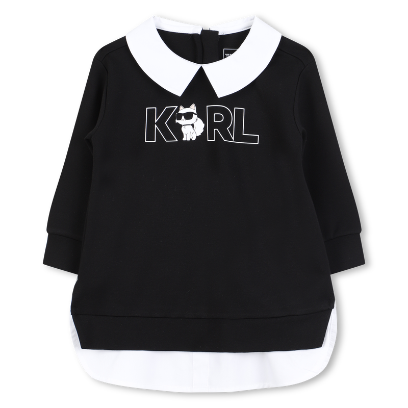 Vestido de manga comprida KARL LAGERFELD KIDS 
                        GIRL