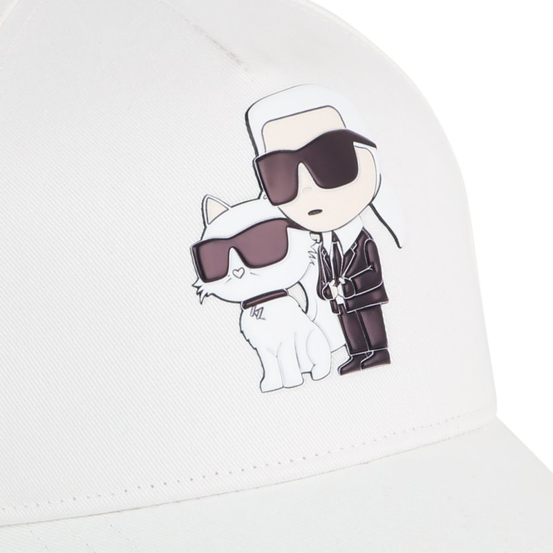 Cotton Baseball Cap KARL LAGERFELD KIDS 
                    GIRL
