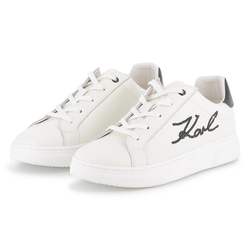 Tênis de cano baixo com cadarço KARL LAGERFELD KIDS 
                    GIRL