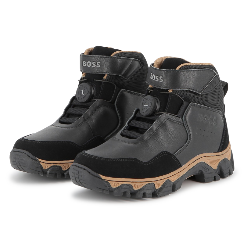 Bota de tornozelo em material misto BOSS 
                    BOY