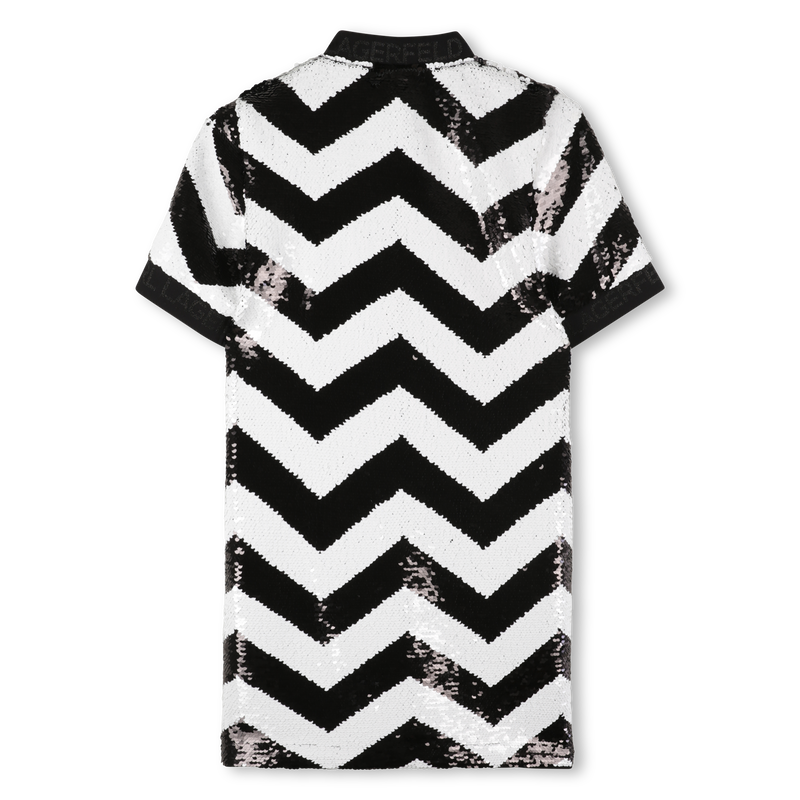 Vestido com abertura com zíper KARL LAGERFELD KIDS 
                    GIRL
