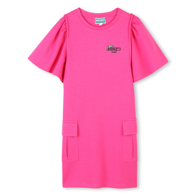 Short-sleeved cotton dress KENZO KIDS 
                    GIRL