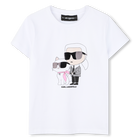 T-shirt de manga curta KARL LAGERFELD KIDS 
                    GIRL