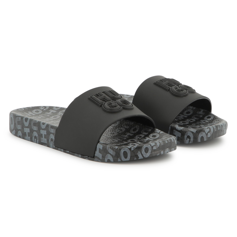 Chinelos leves com log&oacute;tipo HUGO 
                        BOY