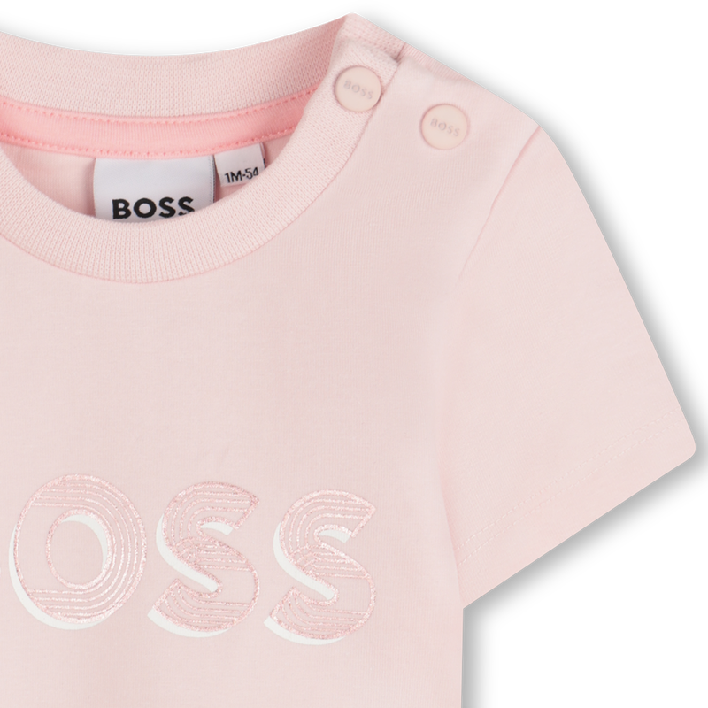 T-shirt with shiny print BOSS 
                    GIRL