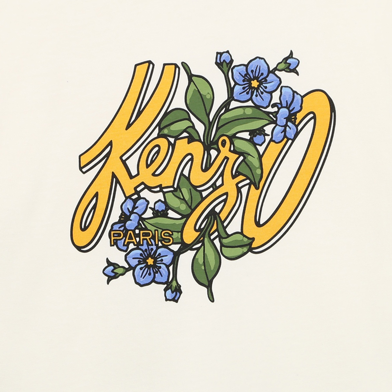 Short-Sleeved Cotton T-Shirt KENZO KIDS 
                    GIRL