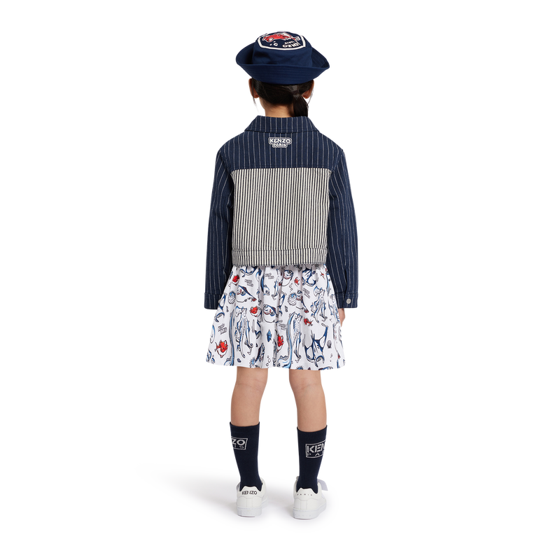 Casaco de ganga às riscas KENZO KIDS 
                    GIRL