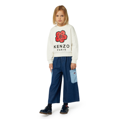Sweatshirt em molet&atilde;o KENZO KIDS GIRL