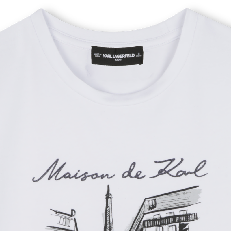 T-shirt de manga curta KARL LAGERFELD KIDS 
                    GIRL