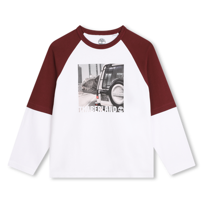 T-shirt bicolor com estampa TIMBERLAND BOY