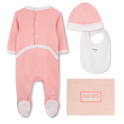 Conjunto de pijama, babador e chap&eacute;u KENZO KIDS GIRL