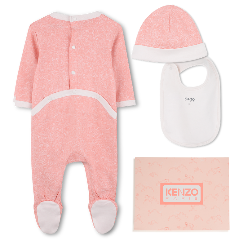Conjunto de pijama, babador e chap&eacute;u KENZO KIDS 
                        GIRL