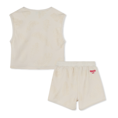 T-shirt sem mangas e cal&ccedil;&otilde;es KENZO KIDS GIRL