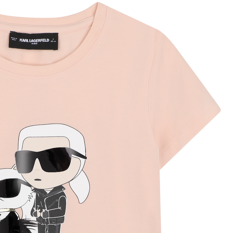 Camiseta de mangas curtas KARL LAGERFELD KIDS 
                        GIRL