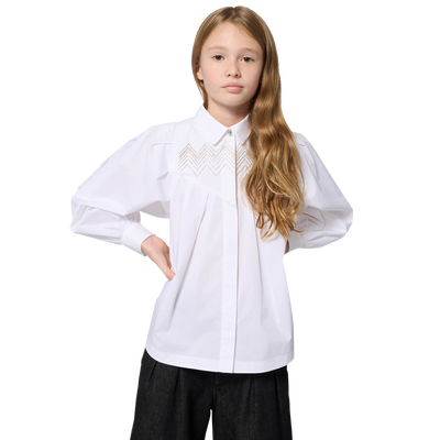 Camisa de popelina de algodão LANVIN GIRL