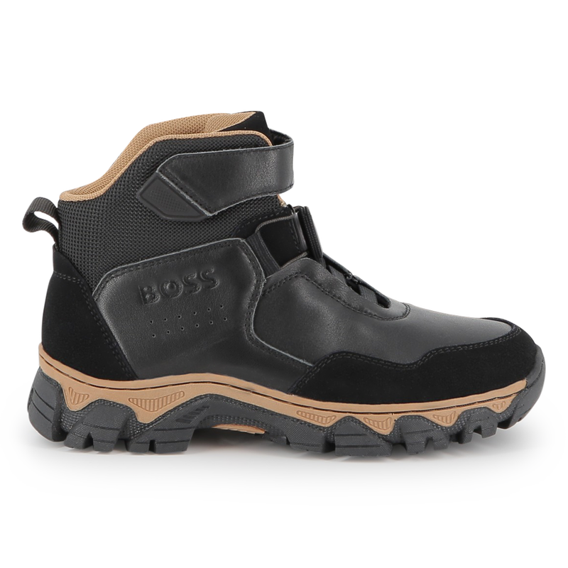 Bota de tornozelo em material misto BOSS 
                        BOY