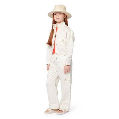 T-shirt "cropped" de algod&atilde;o MICHAEL KORS GIRL