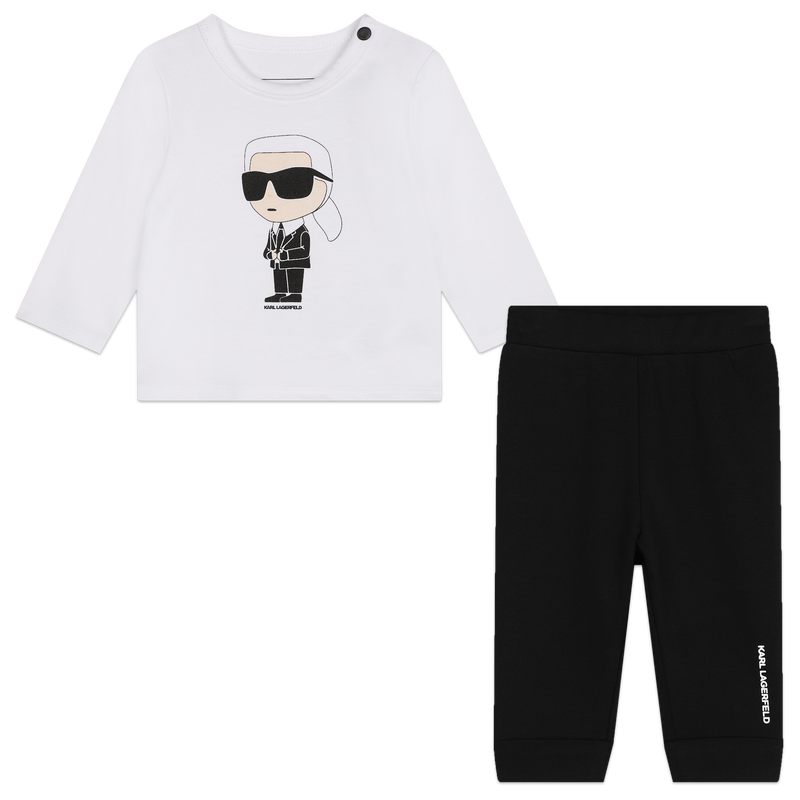 Conjunto de t-shirt e cal&ccedil;&otilde;es KARL LAGERFELD KIDS 
                        BOY