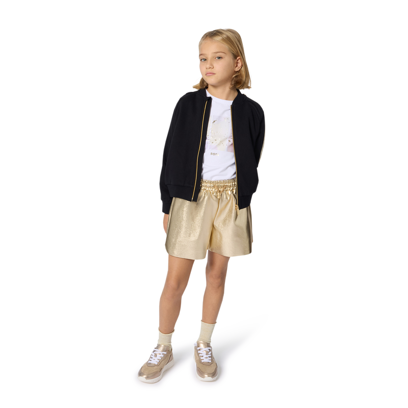 Shorts falsos dourados BOSS 
                        GIRL