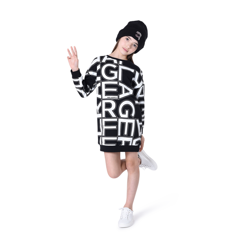 All-over print sweater dress KARL LAGERFELD KIDS 
                    GIRL