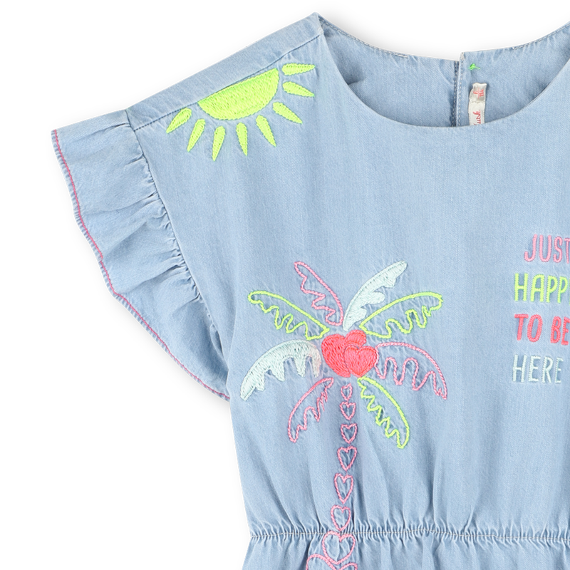 Vestido de ganga com bordados BILLIEBLUSH 
                        GIRL