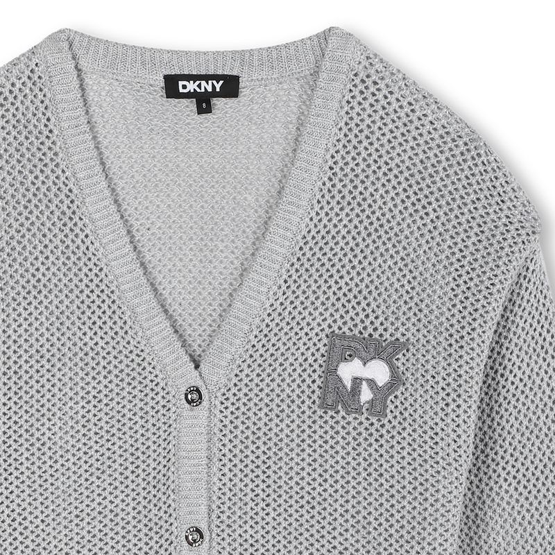 Cardig&atilde; de malha DKNY 
                        GIRL