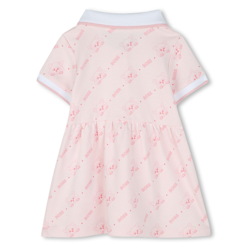 Vestido gola polo estampado BOSS 
                        GIRL