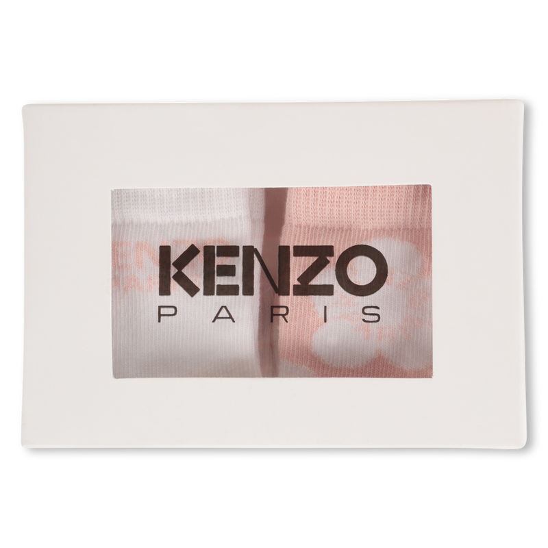 Conjunto de 2 pares de meias de malha KENZO KIDS 
                    UNISEX