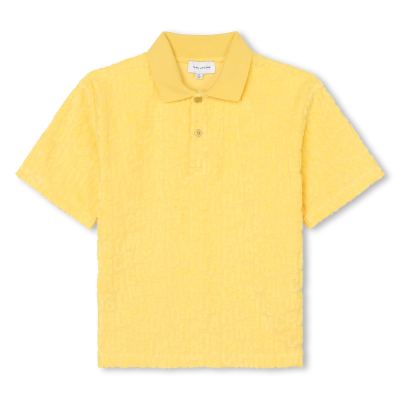 Polo de manga curta em felpa MARC JACOBS 
                    BOY