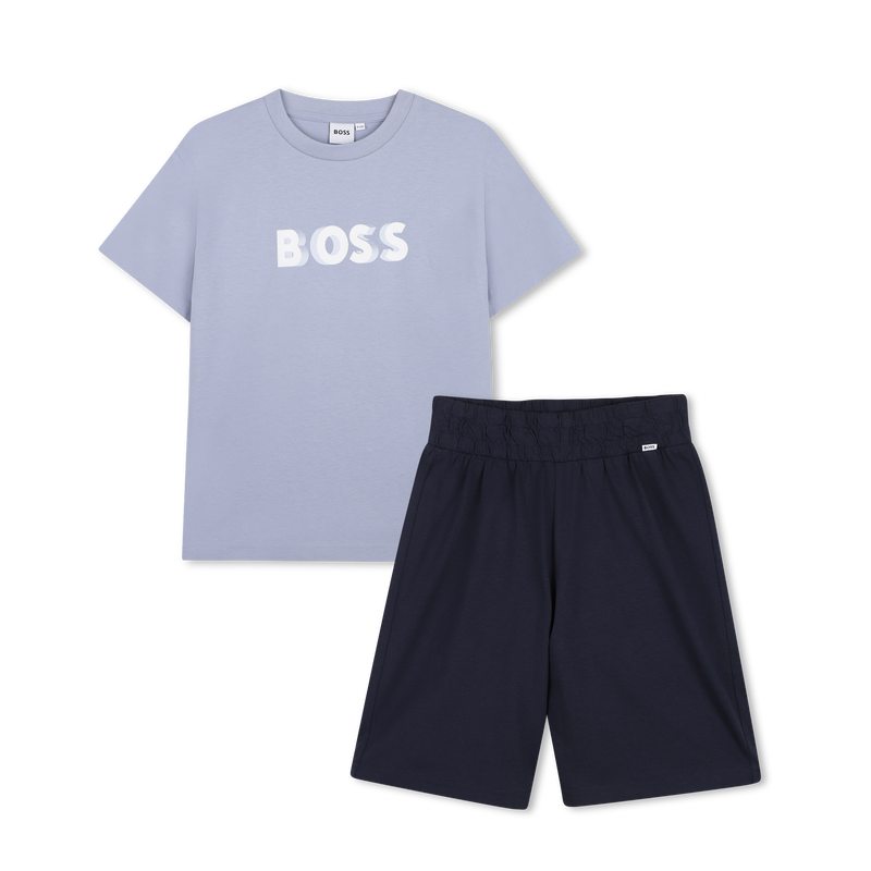 T-SHIRT + CONJUNTO BERMUDA BOSS 
                        BOY