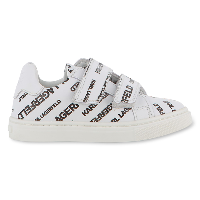 Sapatilhas de pele com velcro KARL LAGERFELD KIDS 
                    UNISEX