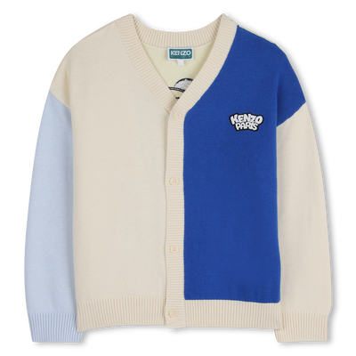 CARDIGAN DE MALHA DECOTE EM V KENZO KIDS BOY