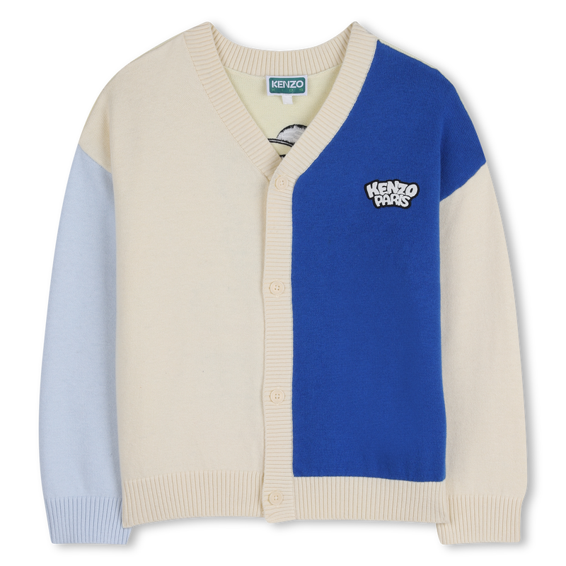 CARDIGAN DE MALHA DECOTE EM V KENZO KIDS 
                        BOY
