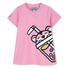 Vestido de manga curta KENZO KIDS 
                    GIRL
